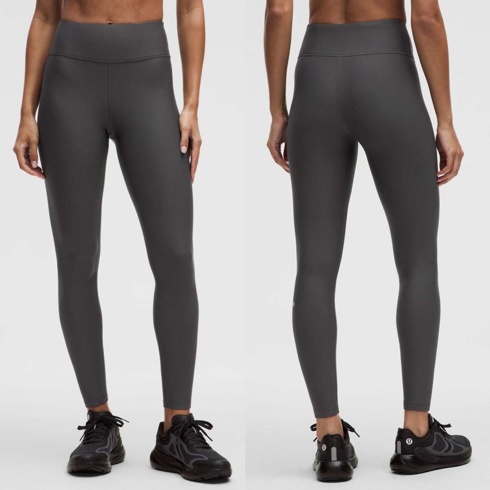 Lululemon Fleece High-Rise Running Tight (28" Inseam), Graphite Grey